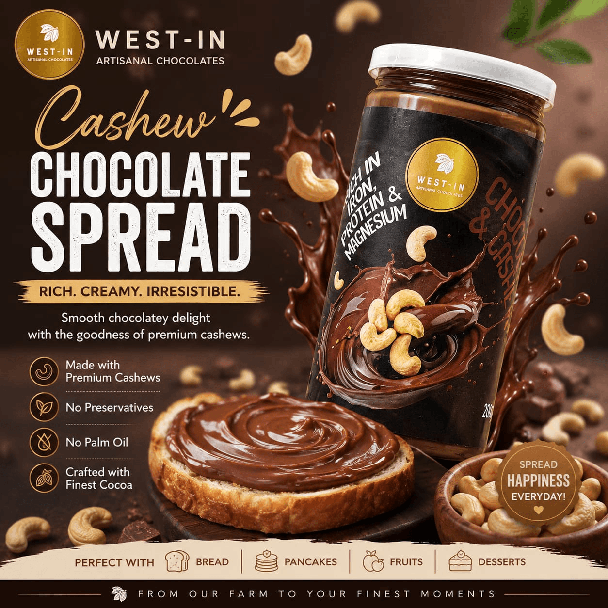 Cashew Chocolate Spread — West-In